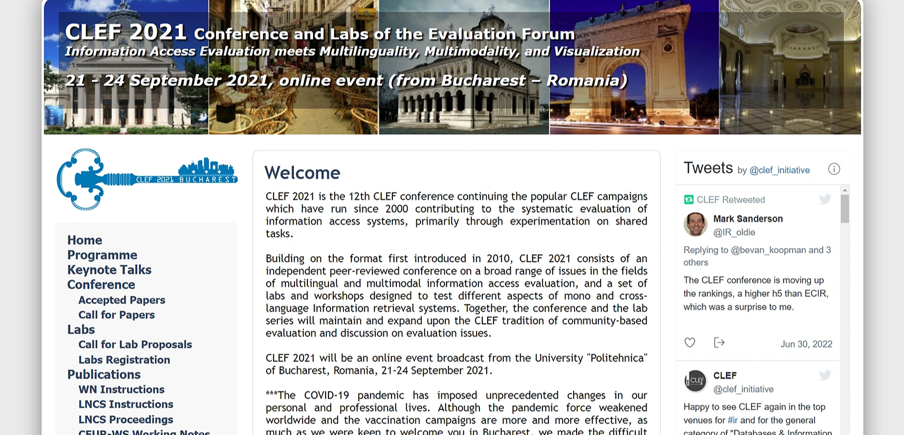CLEF 2021 - Conference and Labs of the Evaluation Forum
