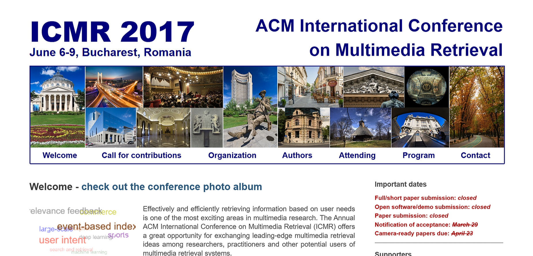 ICMR 2017 - ACM International Conference on Multimedia Retrieval