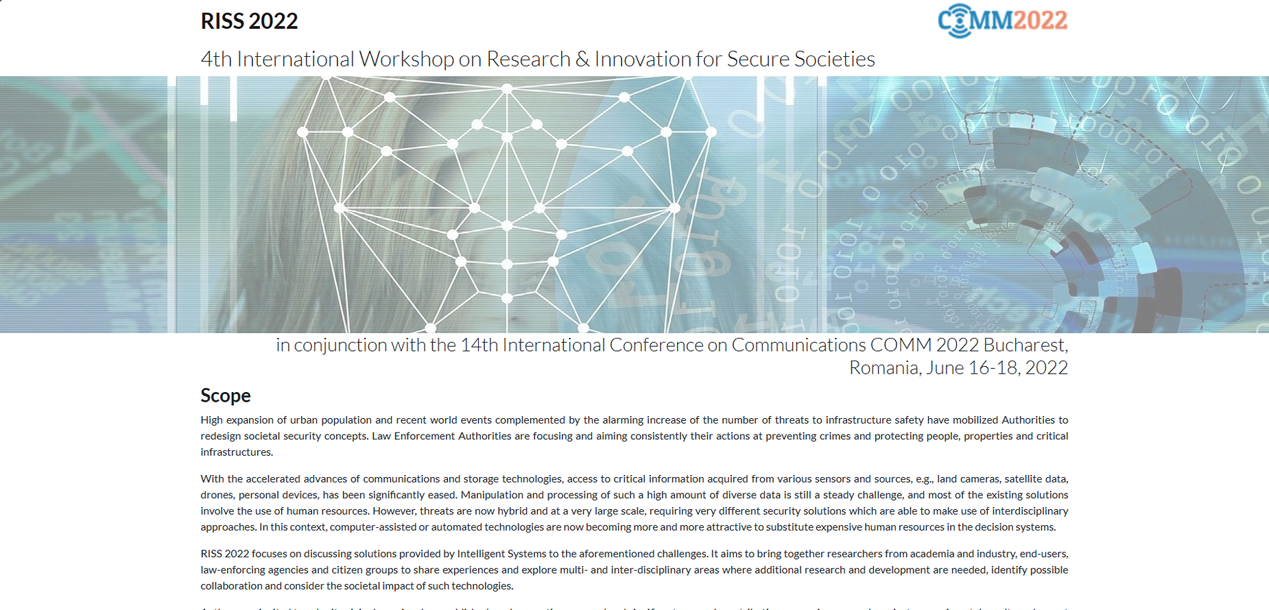 RISS 2022 - 4th International Workshop on Research & Innovation for Secure Societies